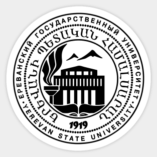 Yerevan State University - circle design Sticker